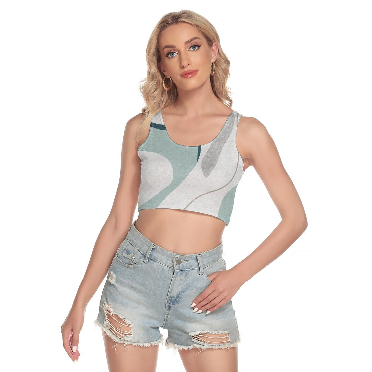 All-Over Print Women's Sport Crop Tank Top