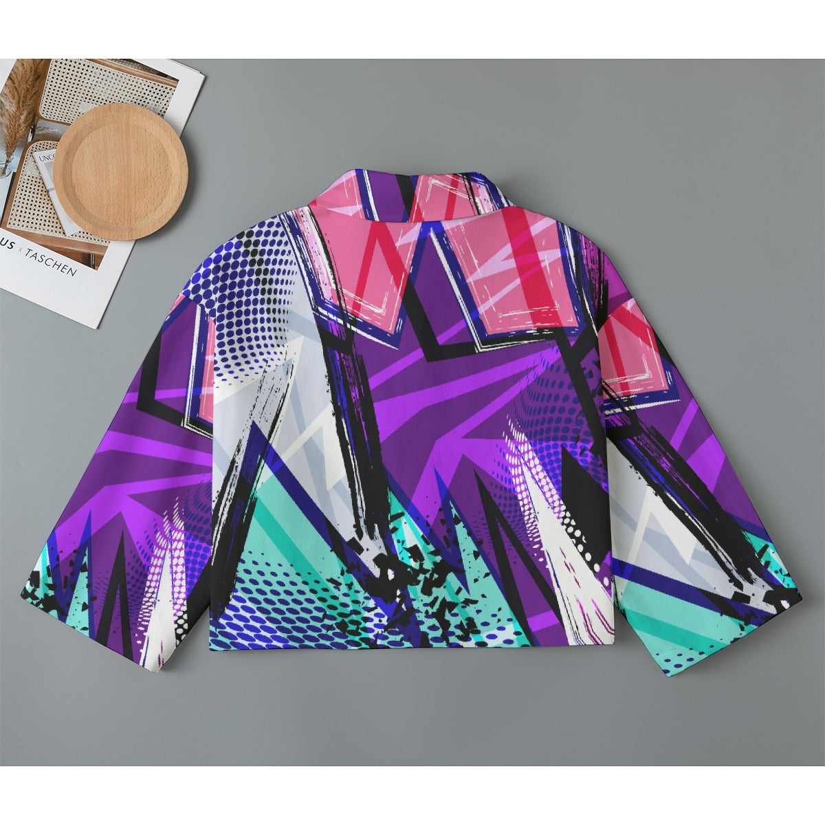 All-Over Print Women's Cropped Jacket | 245GSM Cotton
