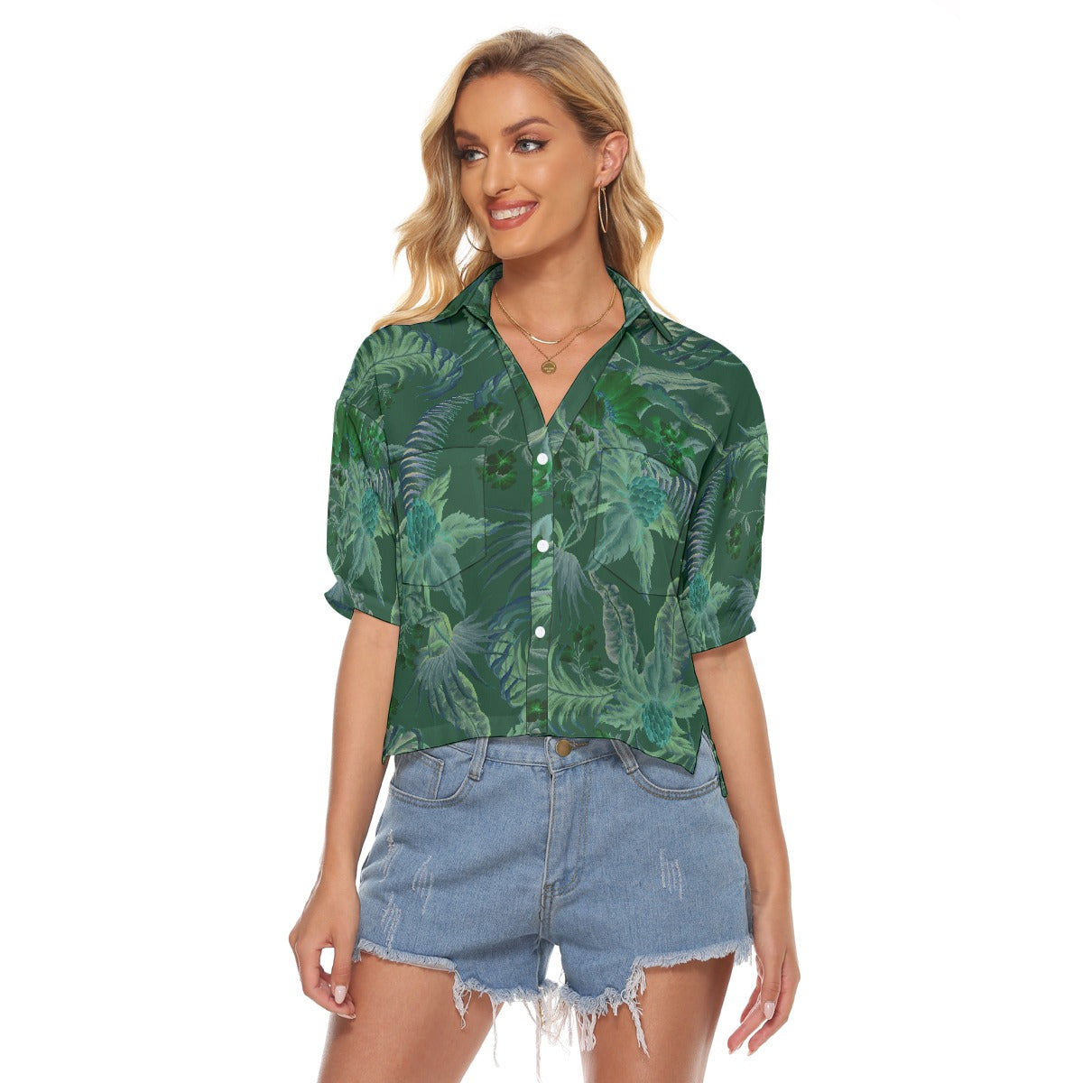 All-Over Print Women's V-neck Shirts