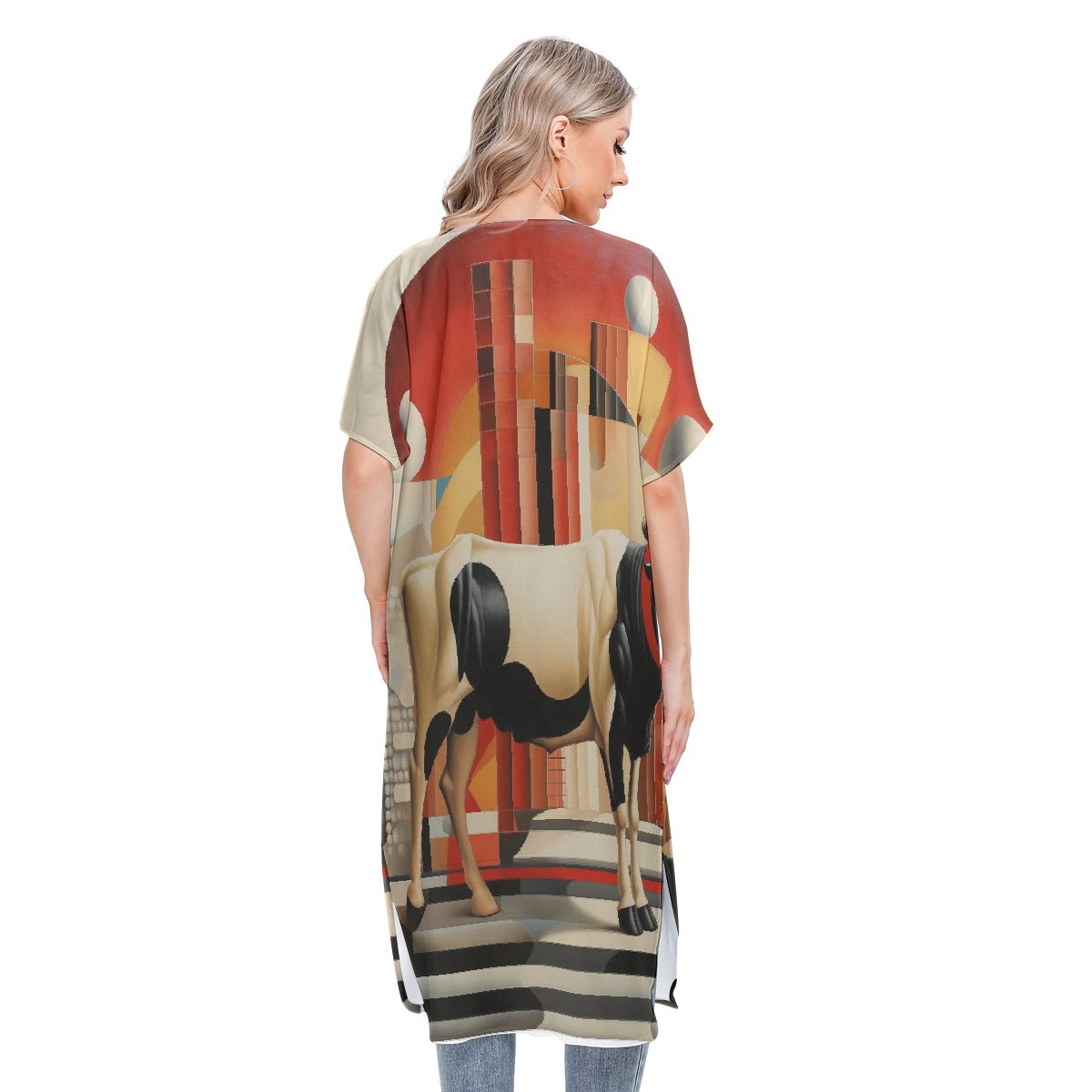 All-Over Print Women's Short Sleeve Cardigan