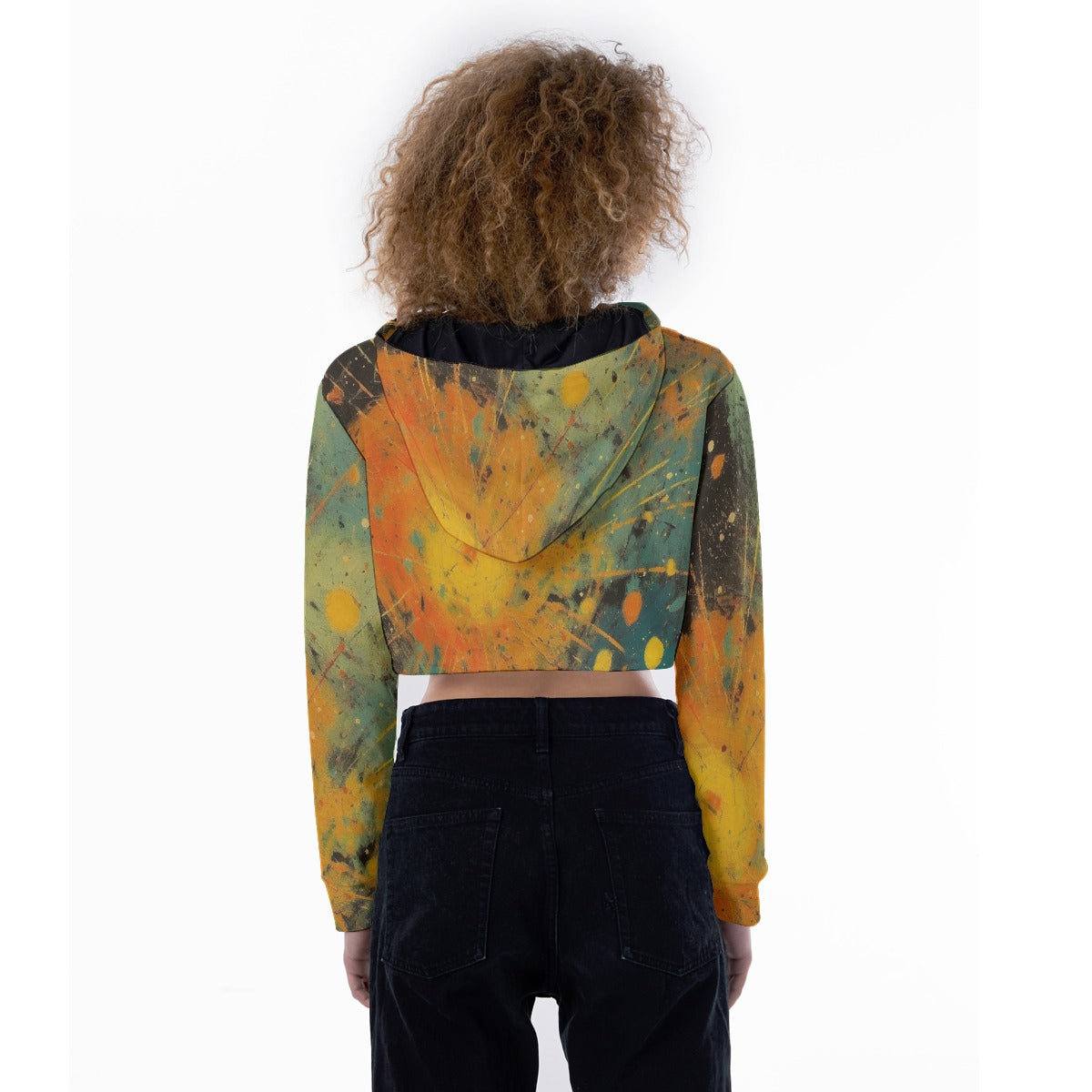 All-Over Print Women's Crop Top Hoodie