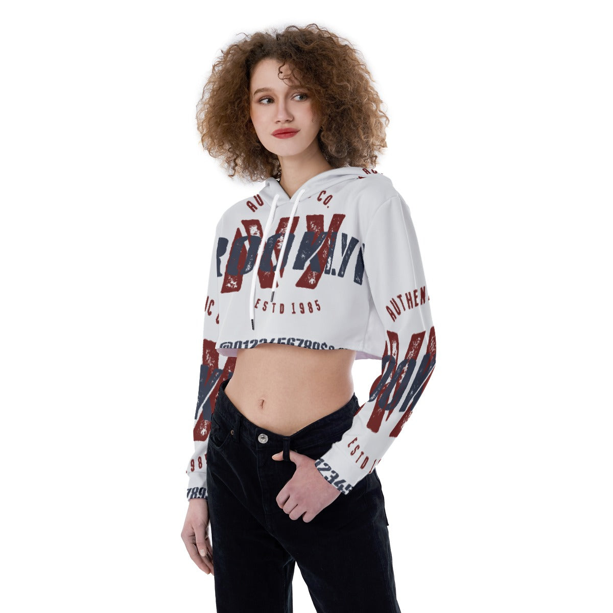 All-Over Print Women's Crop Top Hoodie