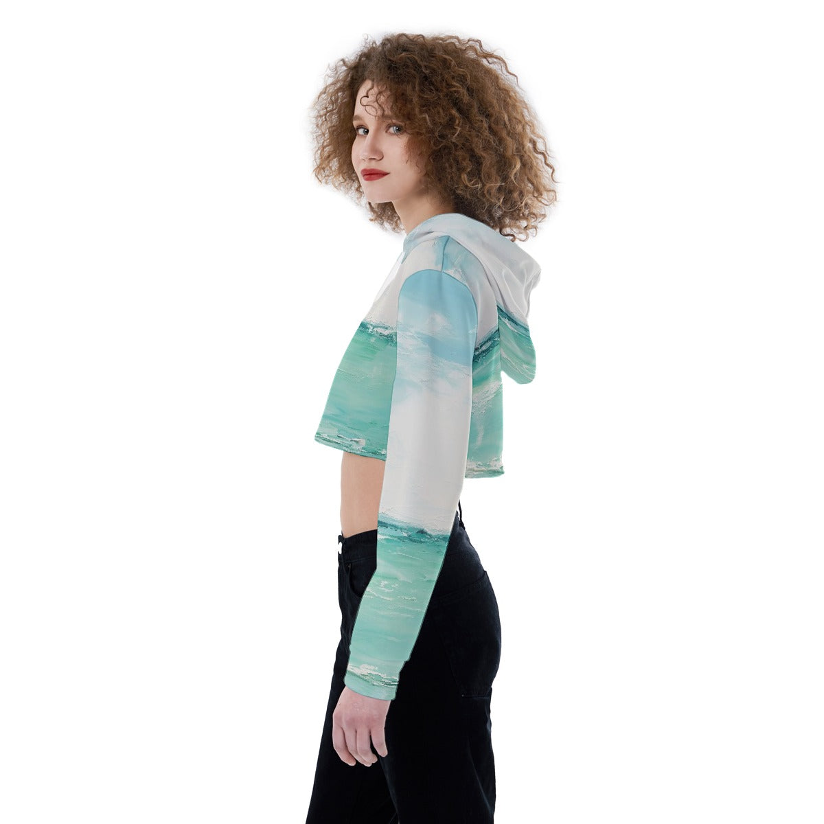 All-Over Print Women's Crop Top Hoodie