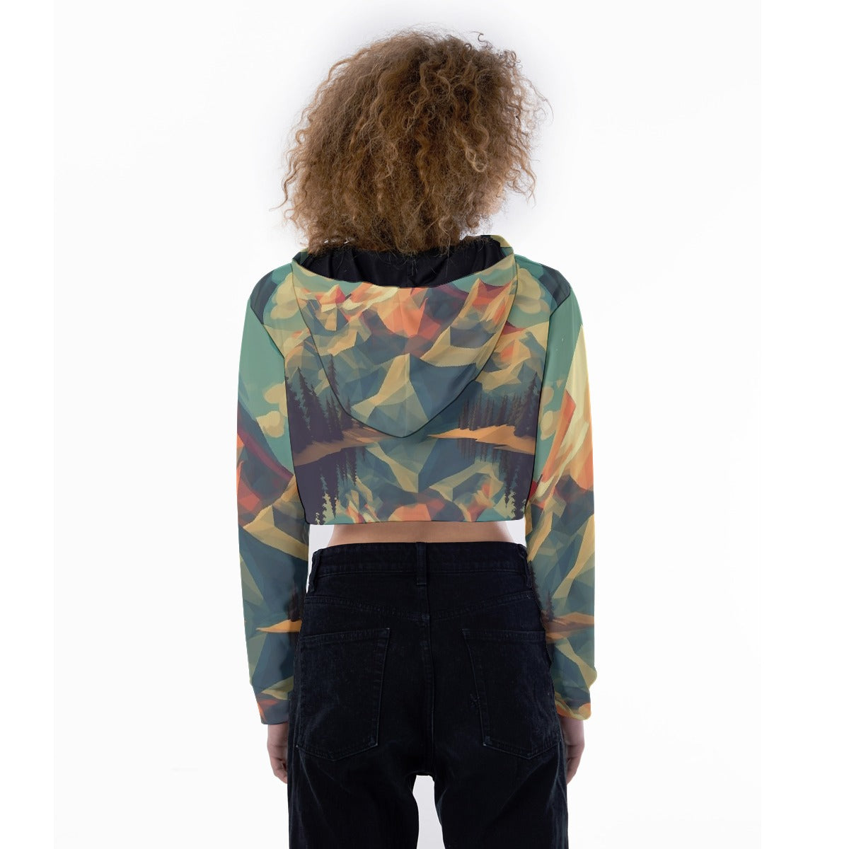 All-Over Print Women's Crop Top Hoodie