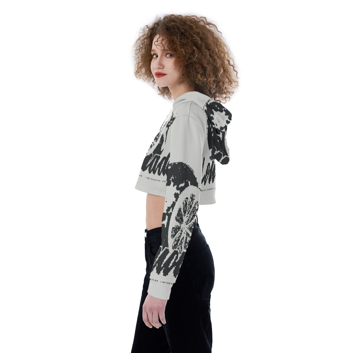 All-Over Print Women's Crop Top Hoodie