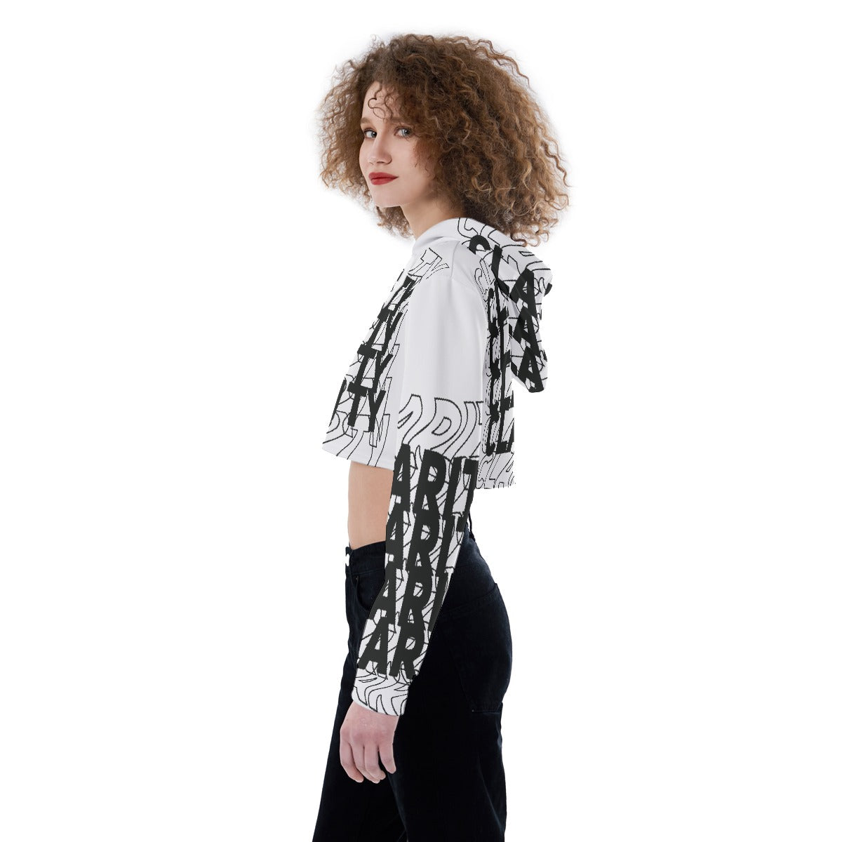 All-Over Print Women's Crop Top Hoodie