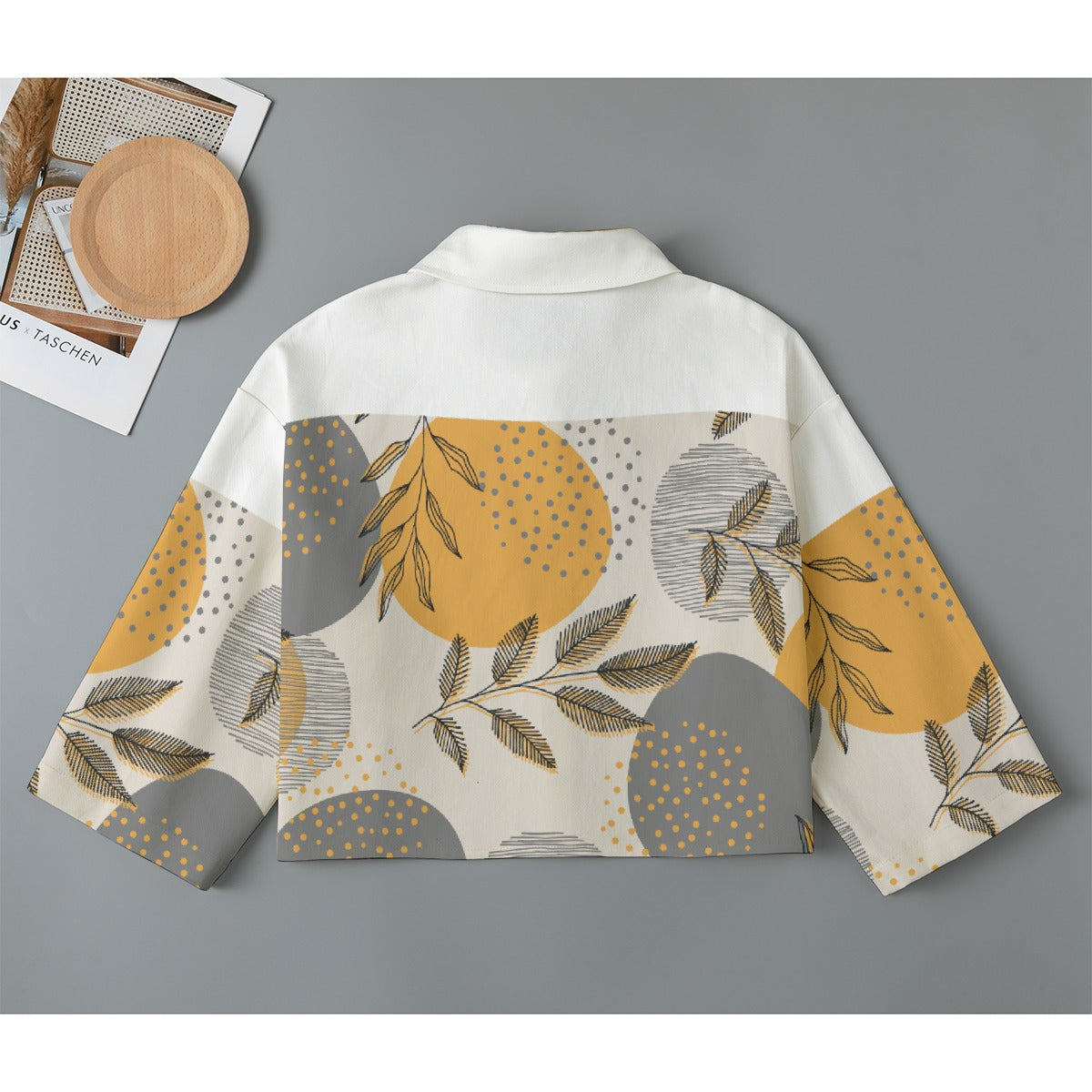 All-Over Print Women's Cropped Jacket | 245GSM Cotton