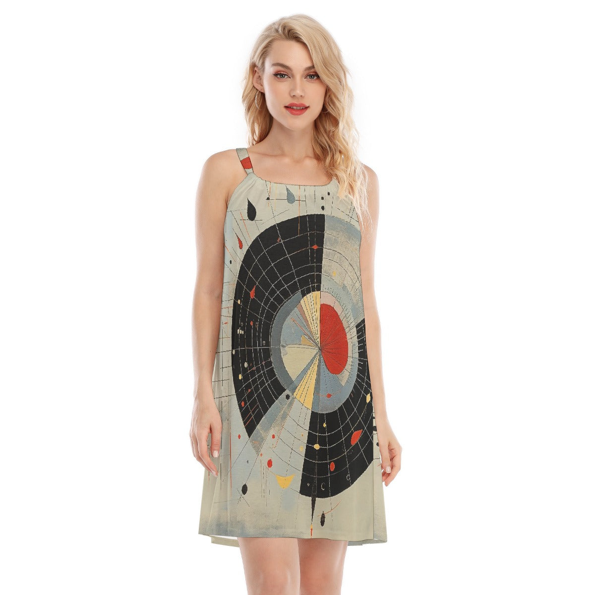 All-Over Print Women's O-neck Cami Dress