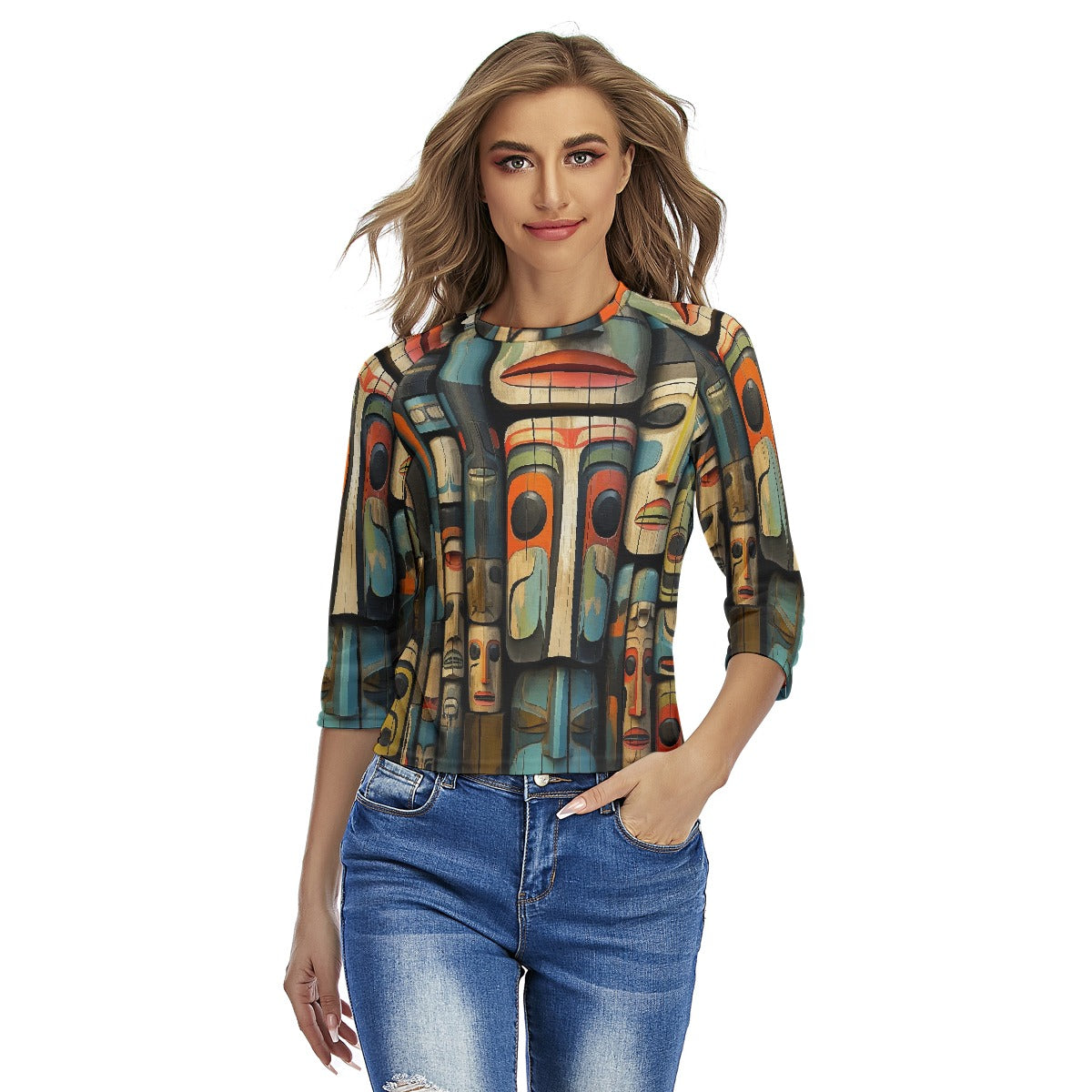 All-Over Print Women's Raglan Sleeves T-shirts