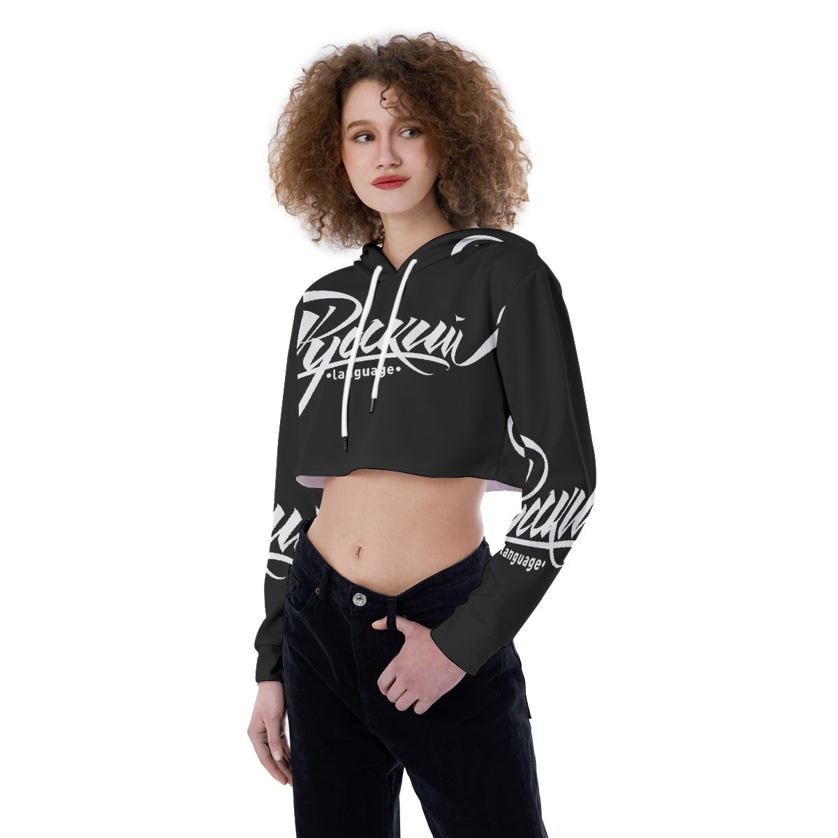 All-Over Print Women's Crop Top Hoodie