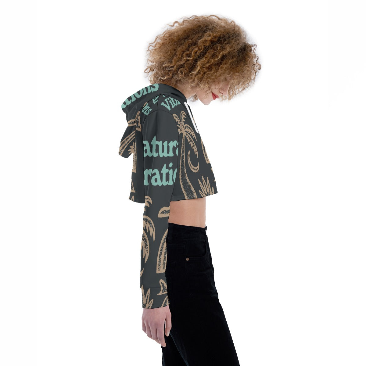 All-Over Print Women's Crop Top Hoodie