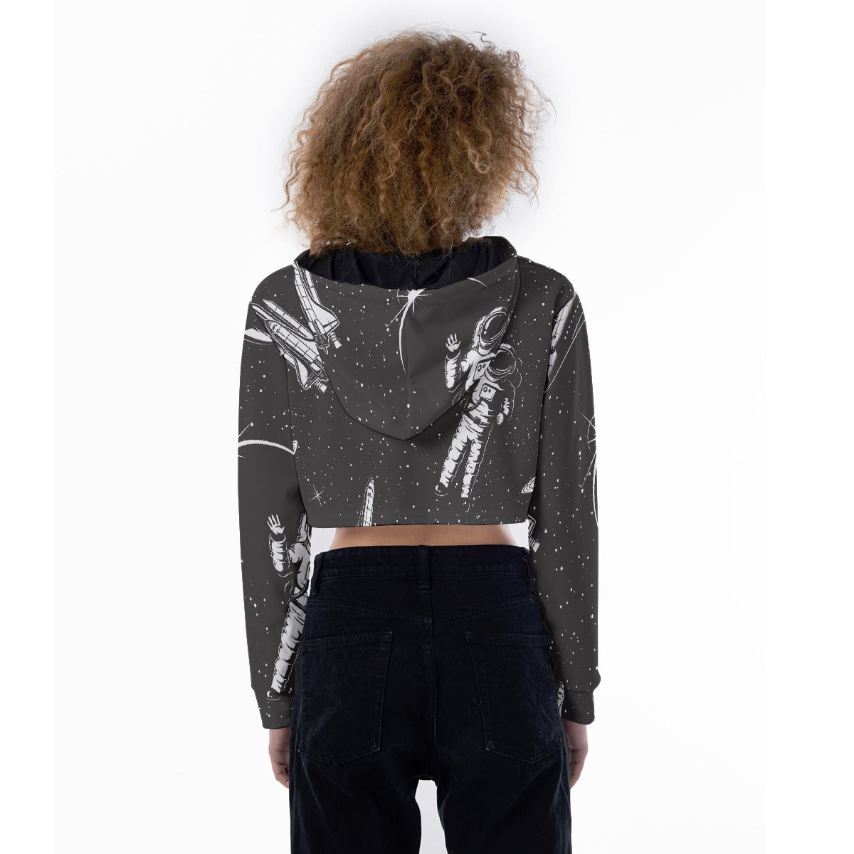All-Over Print Women's Crop Top Hoodie