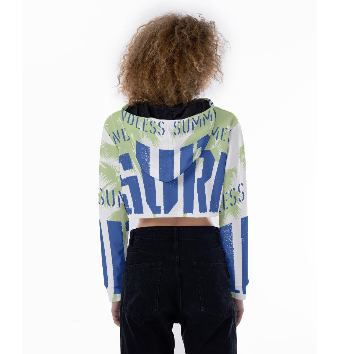 All-Over Print Women's Crop Top Hoodie