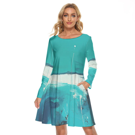 All-Over Print Women's Crew Neck Dress