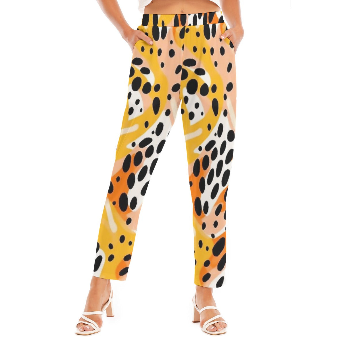 All-Over Print Women's Loose Straight-leg Pants