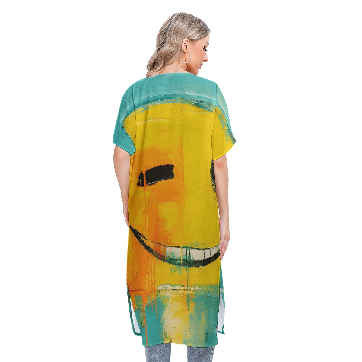 All-Over Print Women's Short Sleeve Cardigan