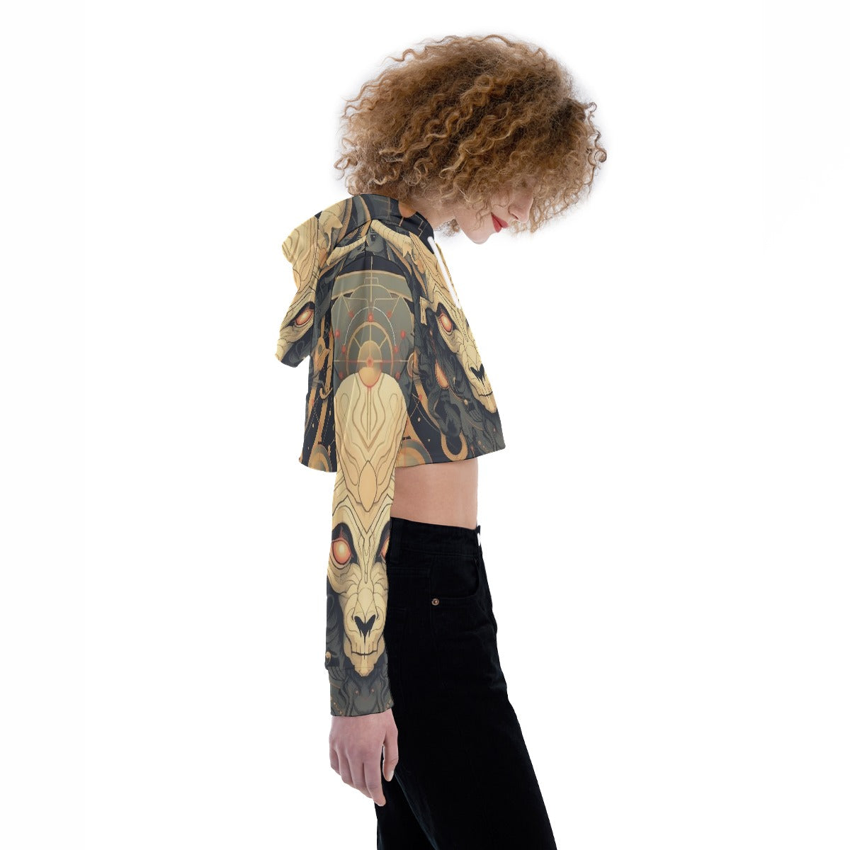All-Over Print Women's Crop Top Hoodie