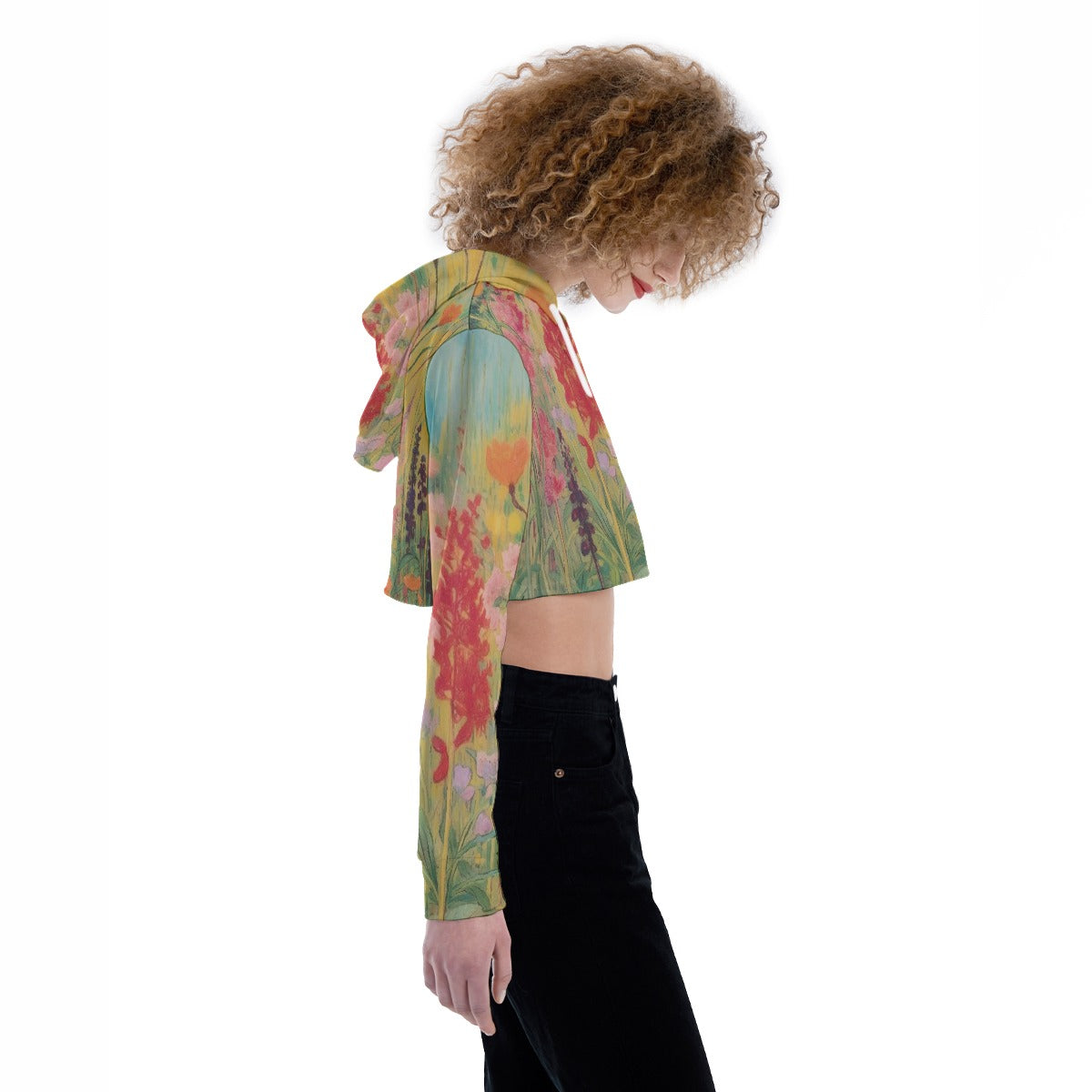 All-Over Print Women's Crop Top Hoodie