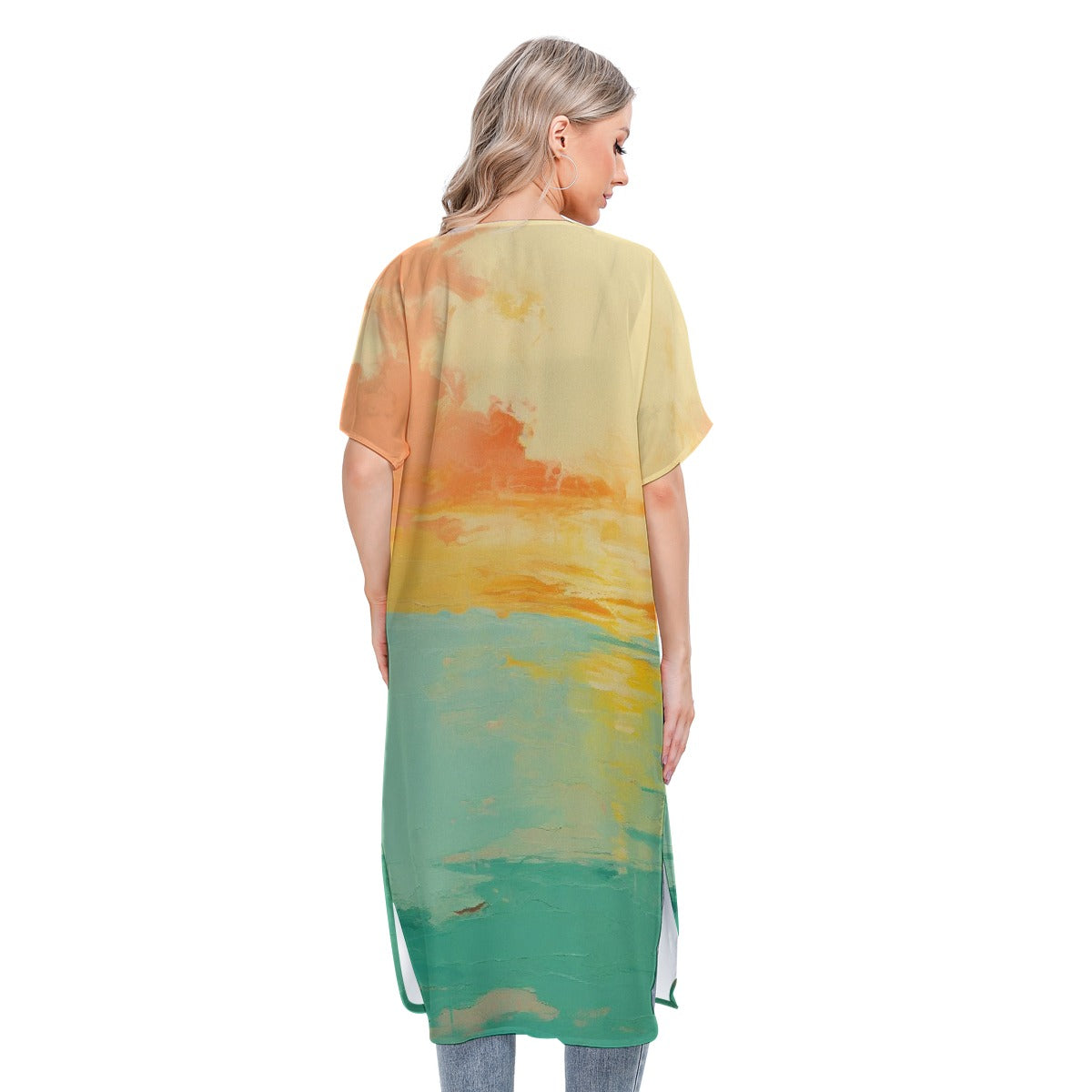 All-Over Print Women's Short Sleeve Cardigan