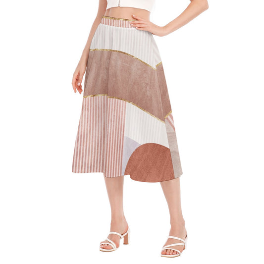 All-Over Print Women's Long Section Chiffon Skirt