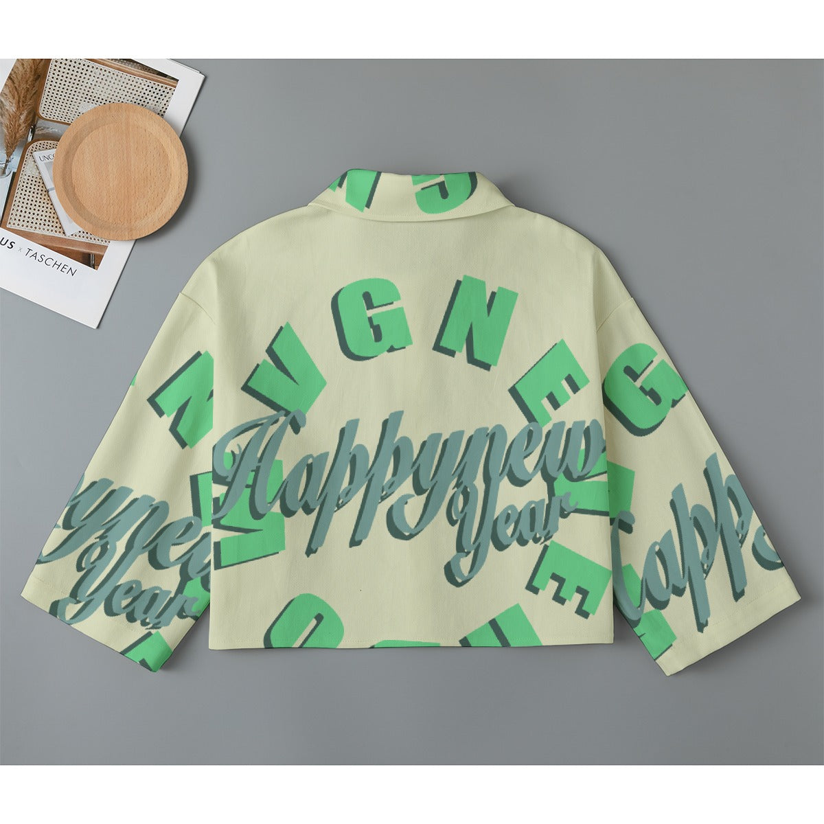 All-Over Print Women's Cropped Jacket | 245GSM Cotton