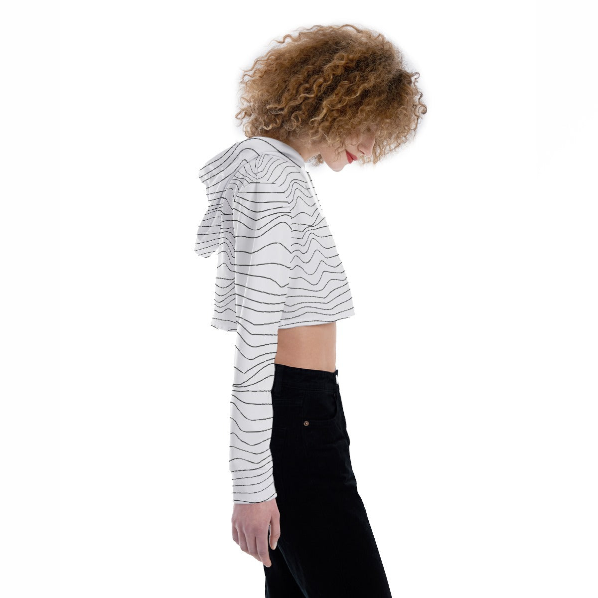 All-Over Print Women's Crop Top Hoodie