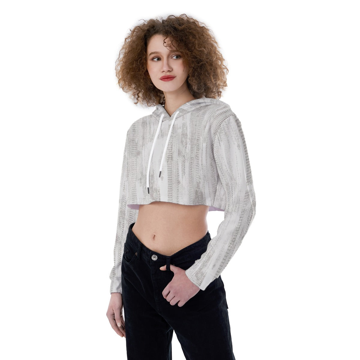 All-Over Print Women's Crop Top Hoodie
