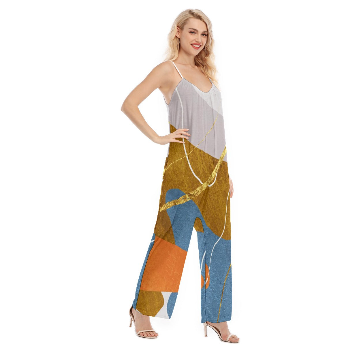 All-Over Print Women's Loose Cami Jumpsuit