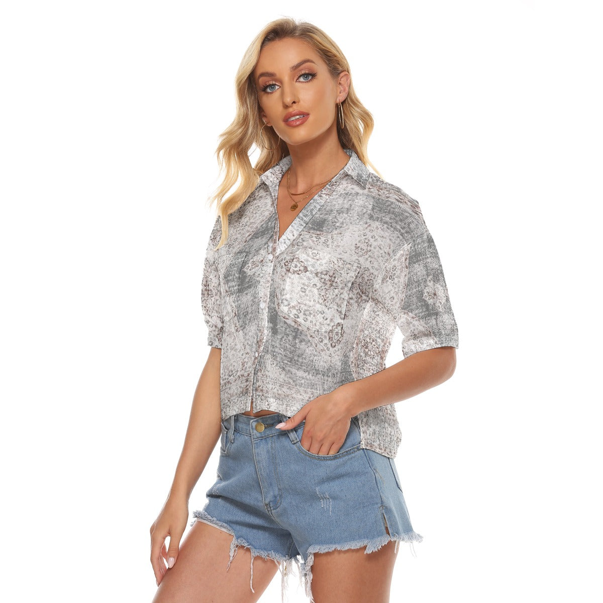 All-Over Print Women's V-neck Shirts