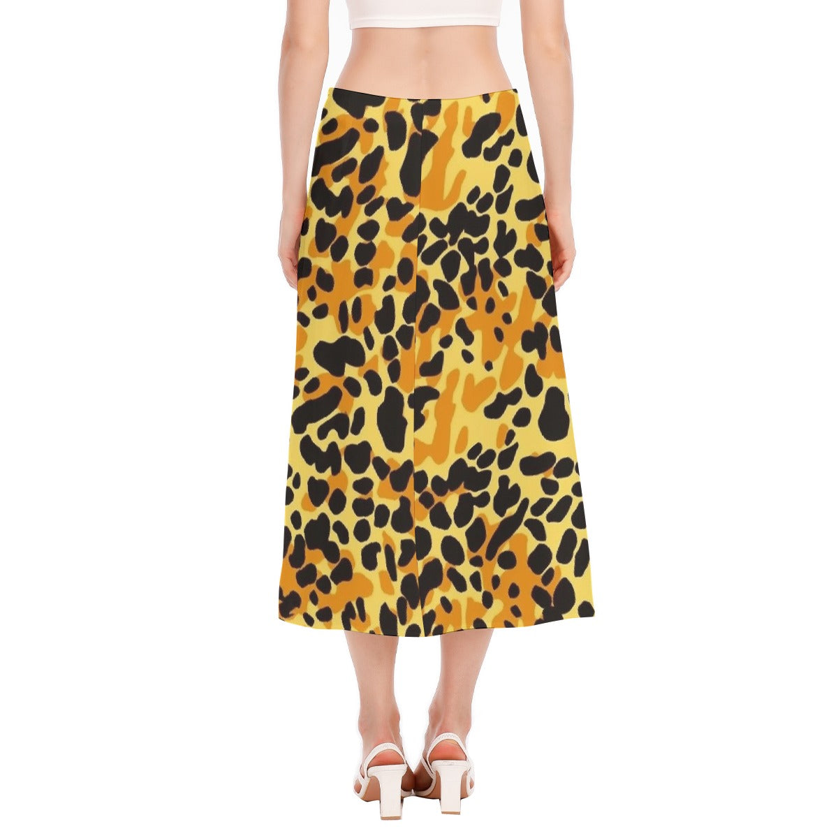 All-Over Print Women's High Slit Long Skirt