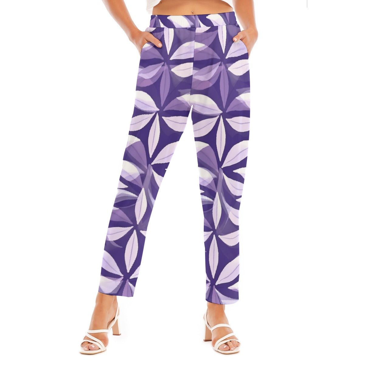 All-Over Print Women's Loose Straight-leg Pants