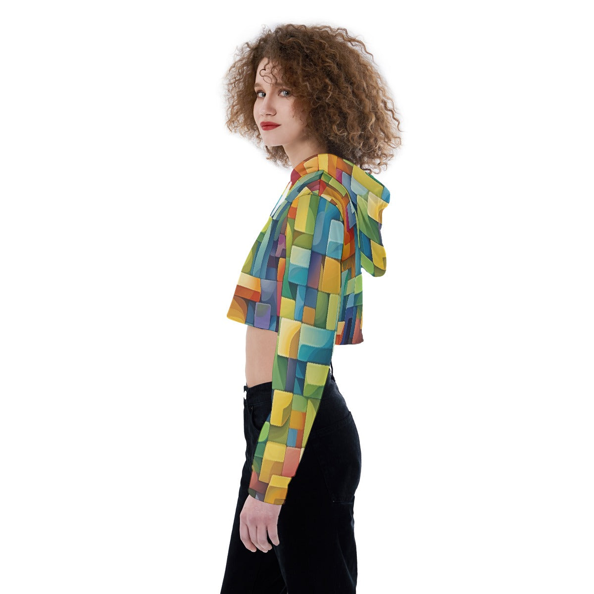 All-Over Print Women's Crop Top Hoodie