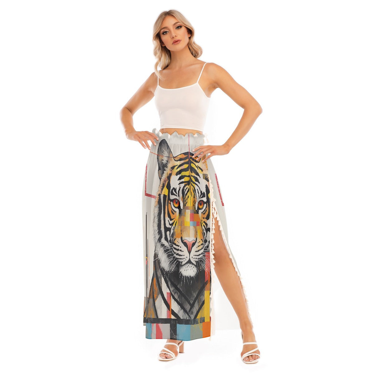 All-Over Print Women's Side Split Skirt