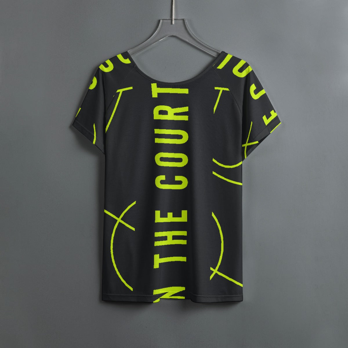 All-Over Print Women's Round Neck T-shirt With Raglan Sleeve