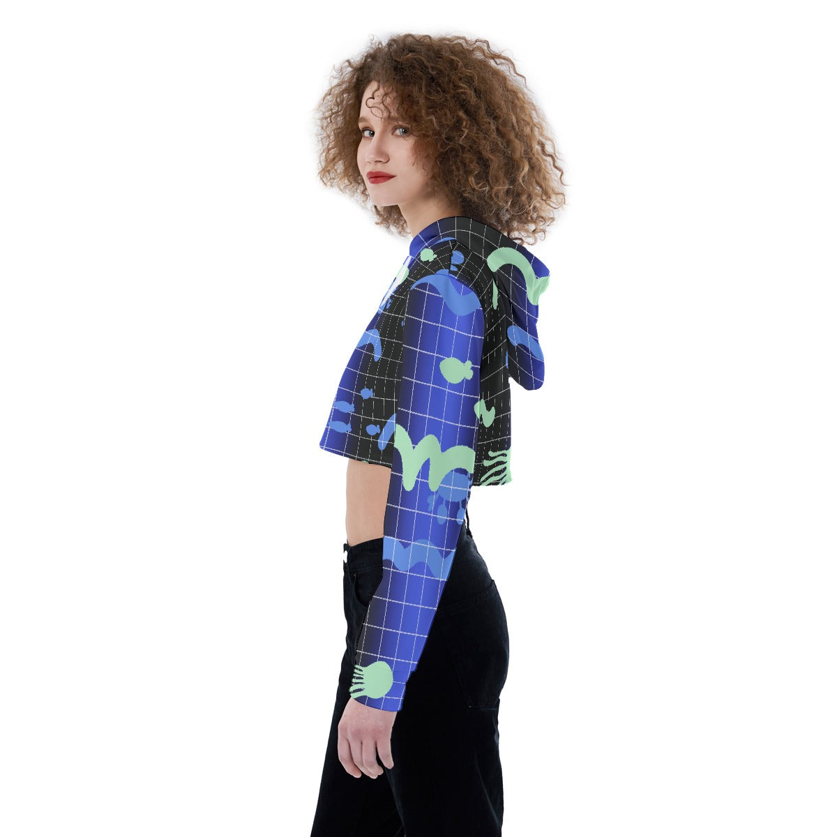 All-Over Print Women's Crop Top Hoodie