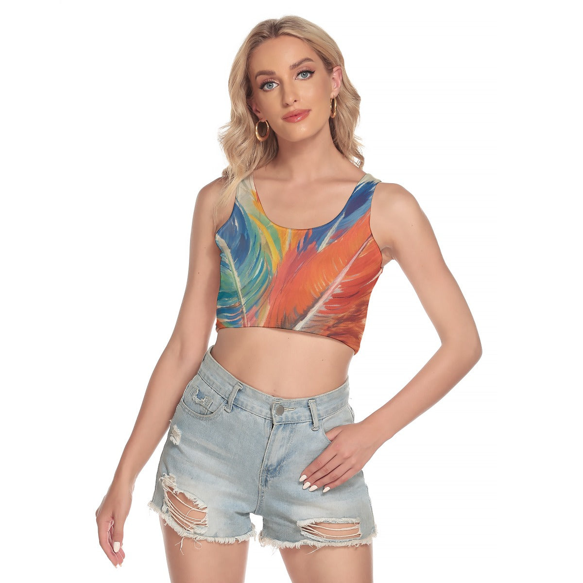 All-Over Print Women's Sport Crop Tank Top