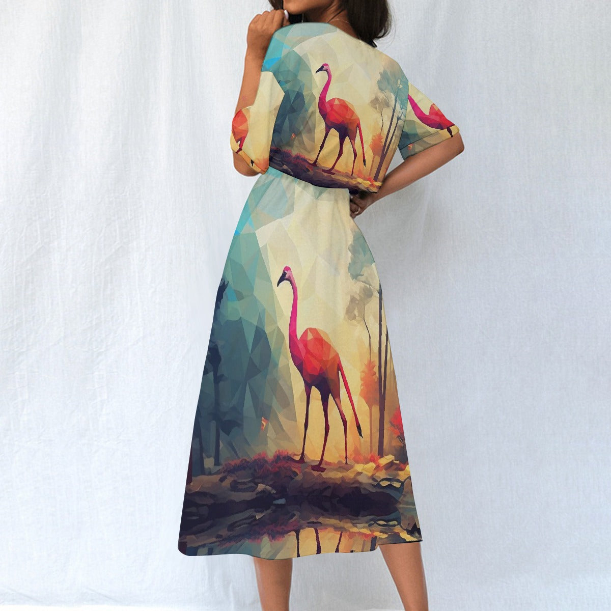 All-Over Print Women's Elastic Waist Dress