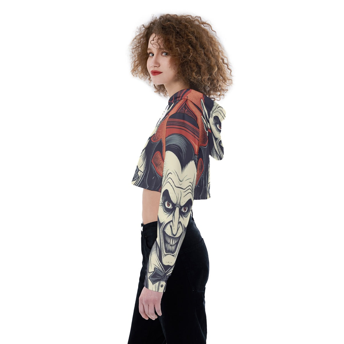 All-Over Print Women's Crop Top Hoodie