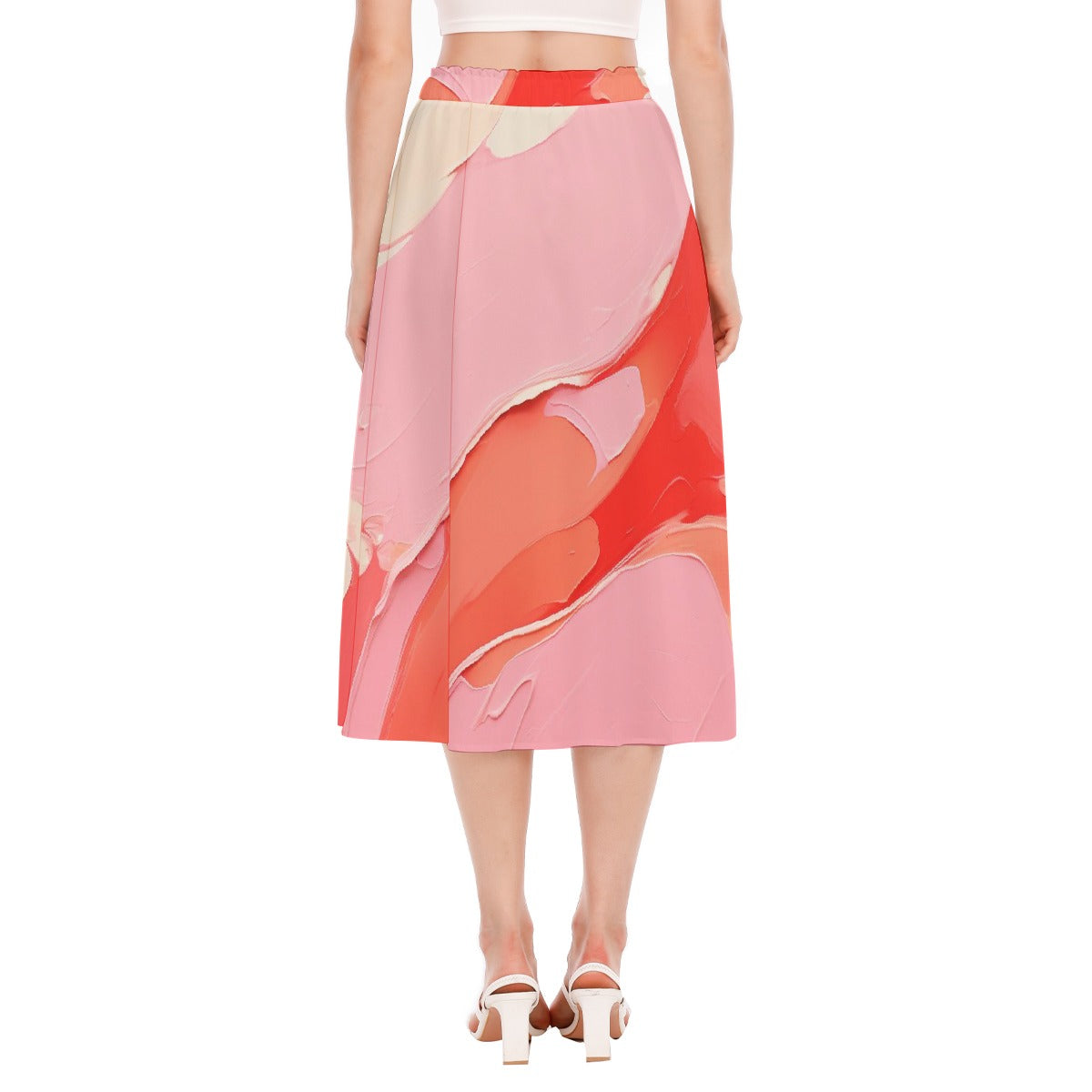 All-Over Print Women's Long Section Chiffon Skirt