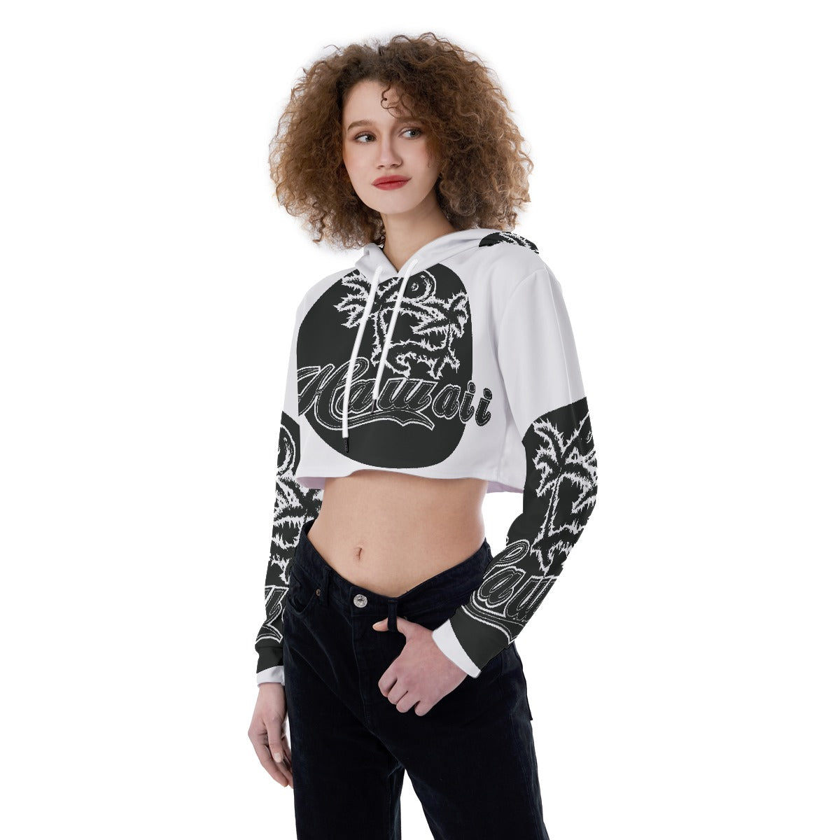 All-Over Print Women's Crop Top Hoodie
