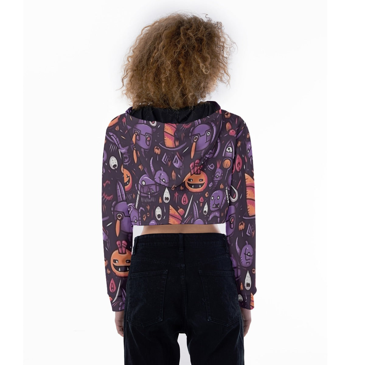 All-Over Print Women's Crop Top Hoodie