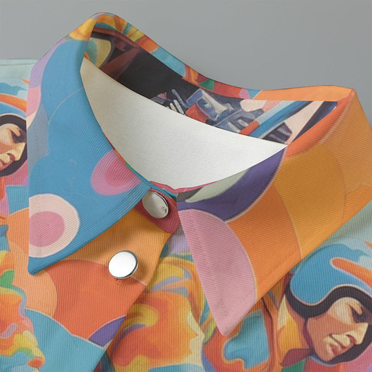 All-Over Print Women's Cropped Jacket | 245GSM Cotton