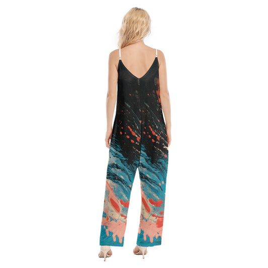 All-Over Print Women's Loose Cami Jumpsuit