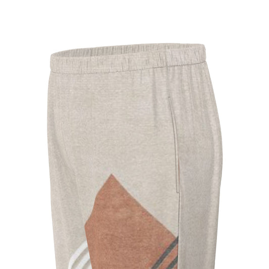 All-Over Print Women's Long Sleeve Pajama Set With Black Contrast Piping