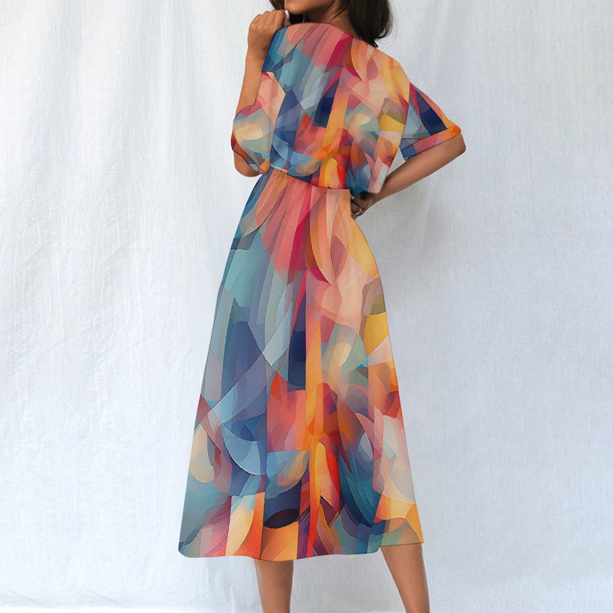 All-Over Print Women's Elastic Waist Dress