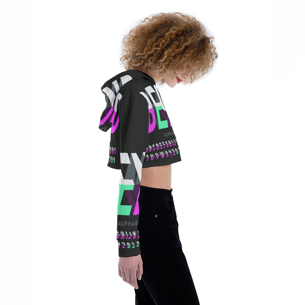 All-Over Print Women's Crop Top Hoodie