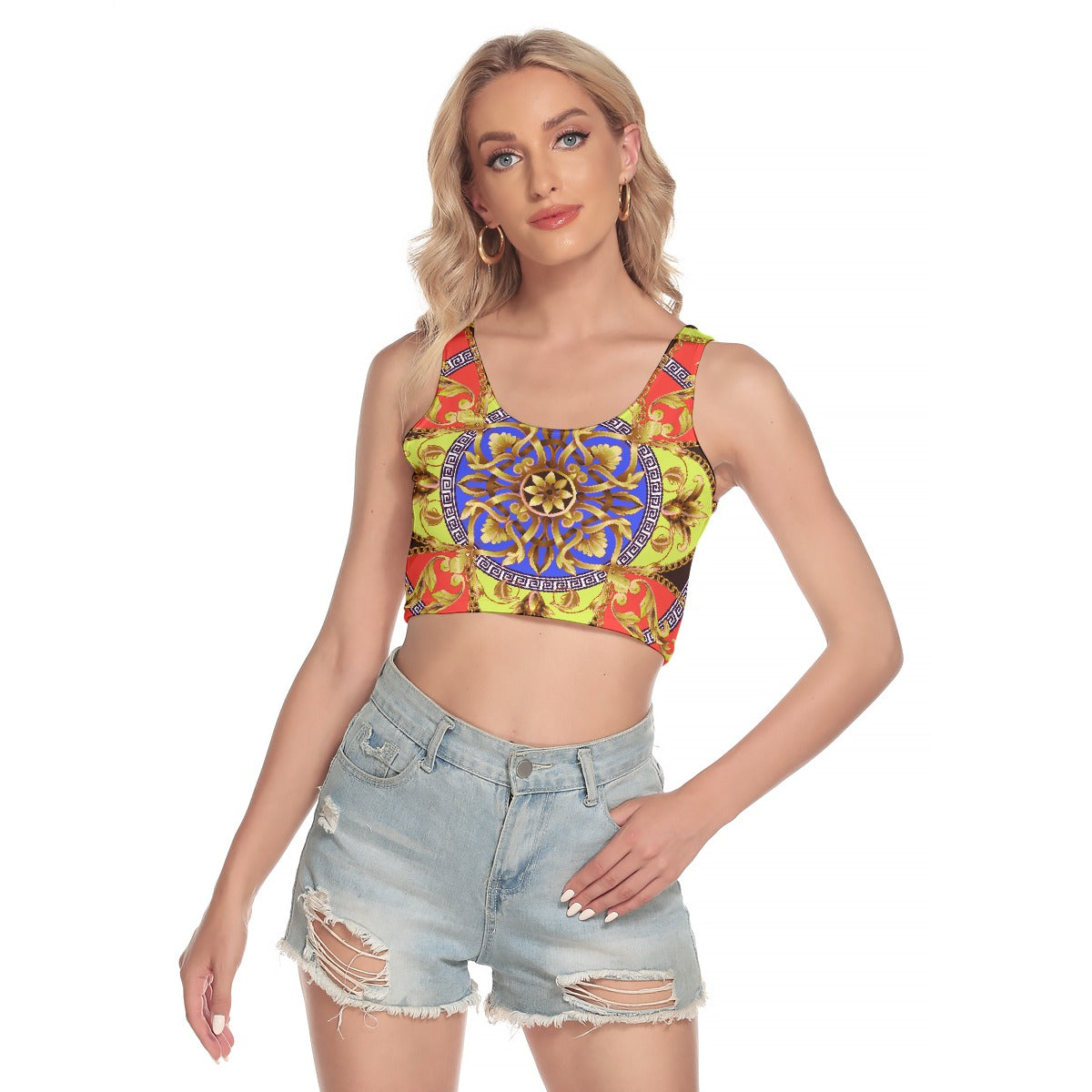 All-Over Print Women's Sport Crop Tank Top