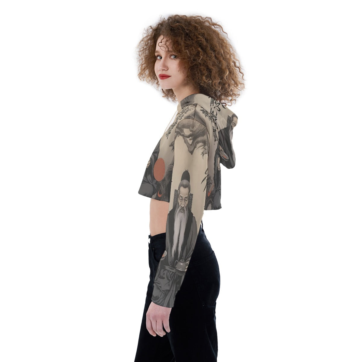 All-Over Print Women's Crop Top Hoodie