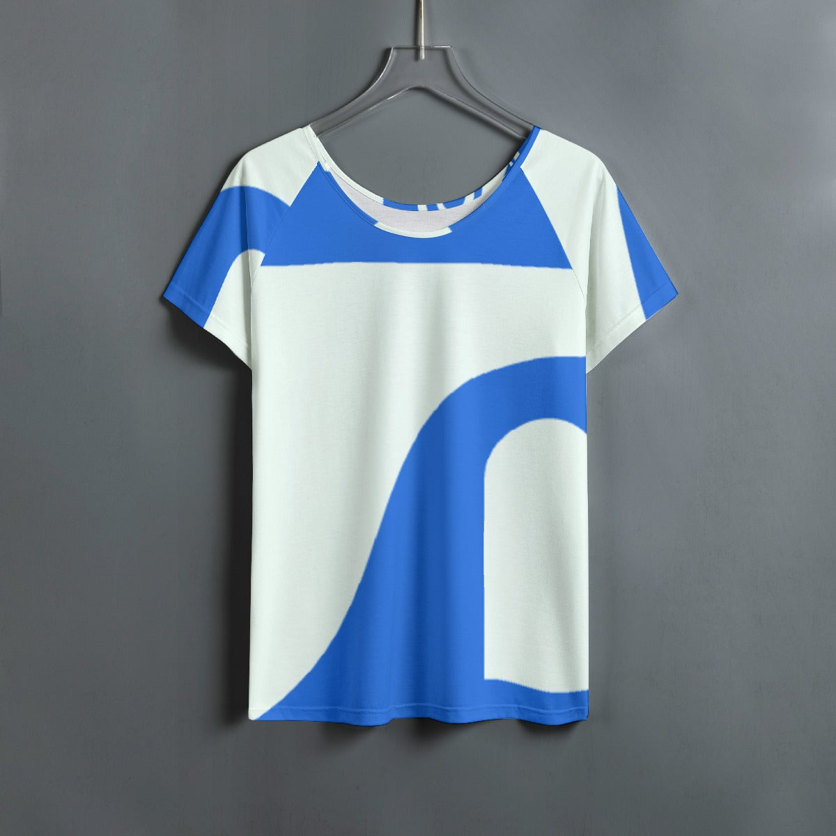 All-Over Print Women's Round Neck T-shirt With Raglan Sleeve