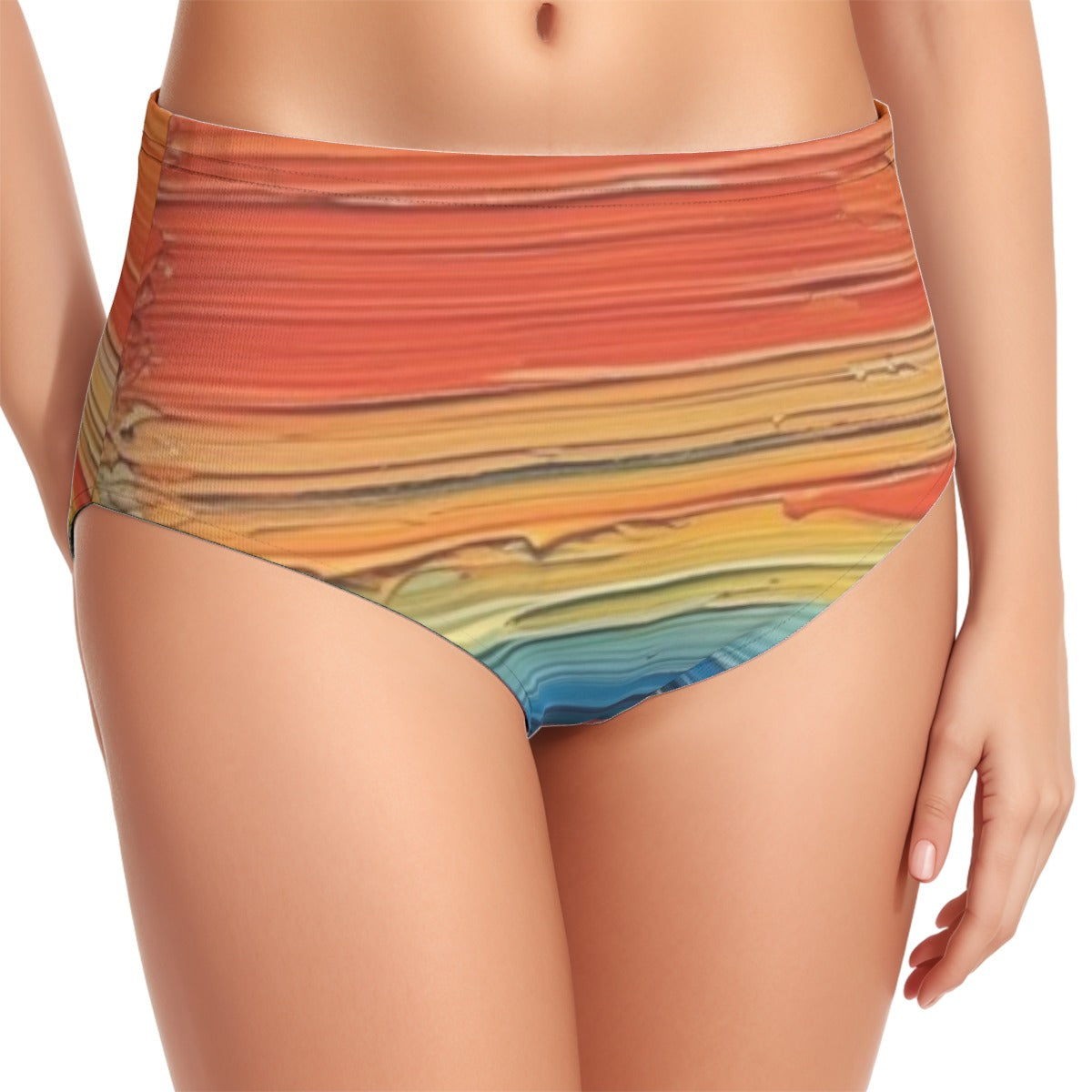 All-Over Print Women's Swimsuit Set With Halter